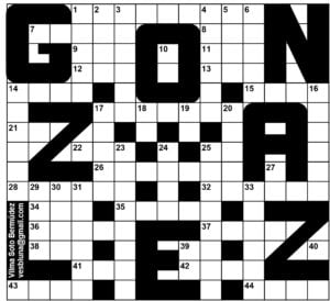 Crucigrama:  Edelmira González Maldonado