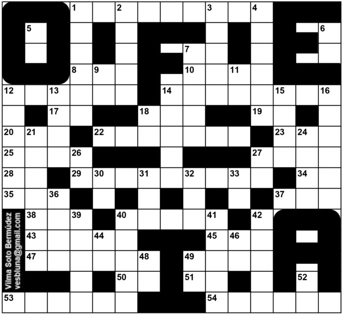 Domínguez Navarro, Ofelia-Crucigrama-1