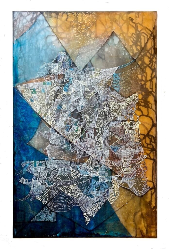 Improvisación sobre triángulo.2026.Medio mixto. 32"x20"